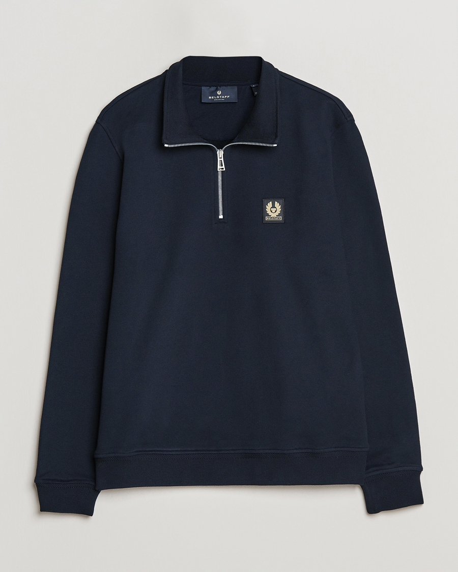 Herre | Trøjer | Belstaff | Signature Half Zip Sweatshirt Dark Ink