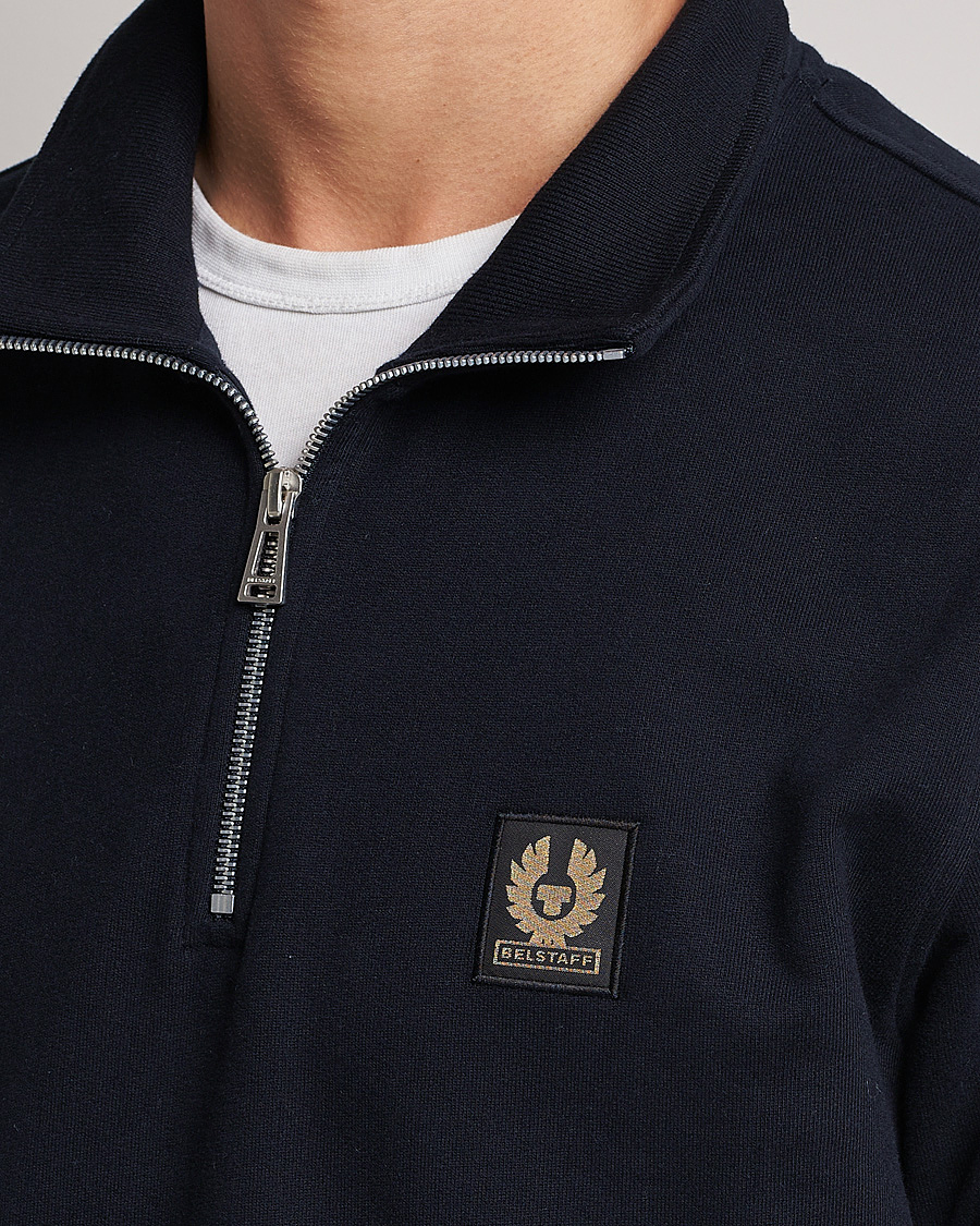 Herre | Trøjer | Belstaff | Signature Half Zip Sweatshirt Dark Ink