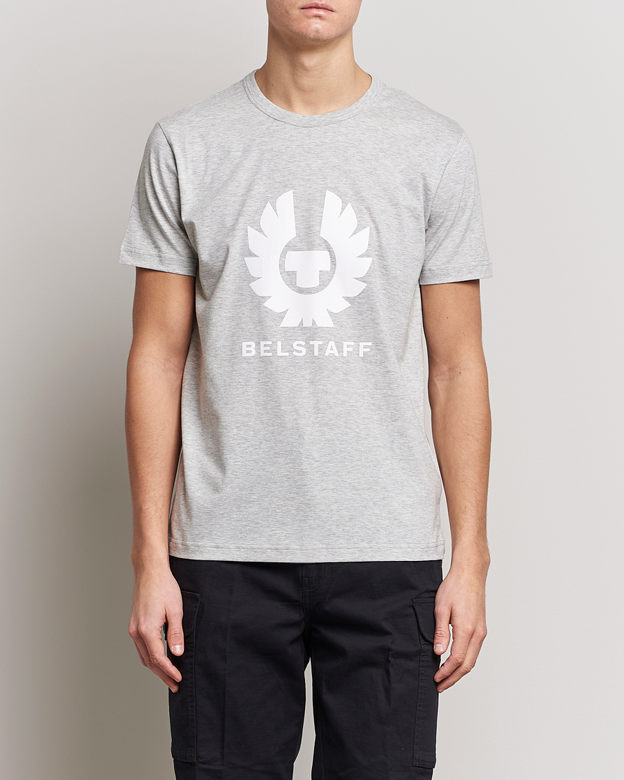 Herre | T-Shirts | Belstaff | Phoenix Logo T-Shirt Old Silver Heather