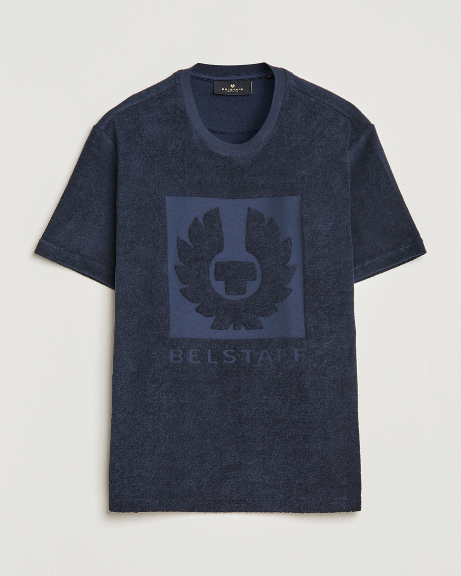 Herre | T-Shirts | Belstaff | Turret Terry Logo T-Shirt Dark Ink