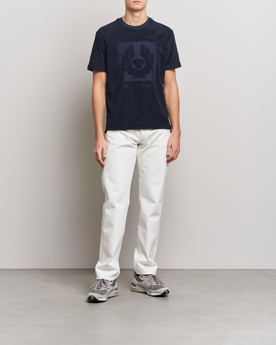 Herre | T-Shirts | Belstaff | Turret Terry Logo T-Shirt Dark Ink