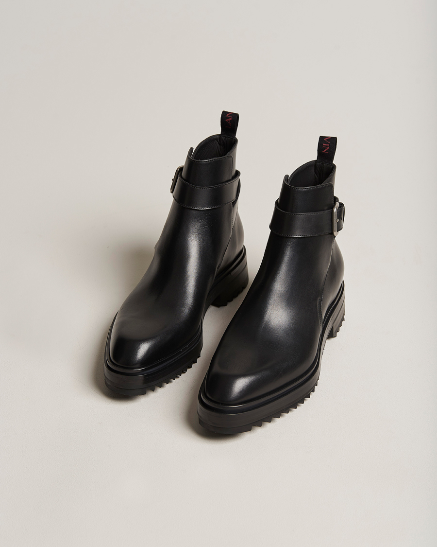 Herre | Lanvin Ankle Boots Black Calf | Lanvin | Ankle Boots Black Calf