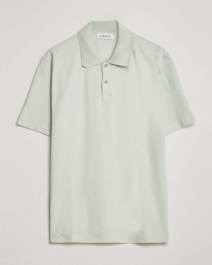 Herre | Polotrøjer | Lanvin | Embroidered Logo Polo Shirt Sage