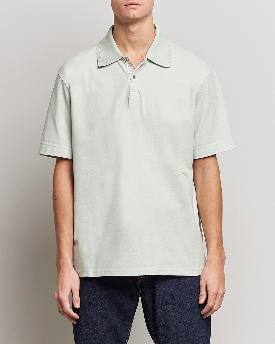 Herre | Lanvin | Lanvin | Embroidered Logo Polo Shirt Sage