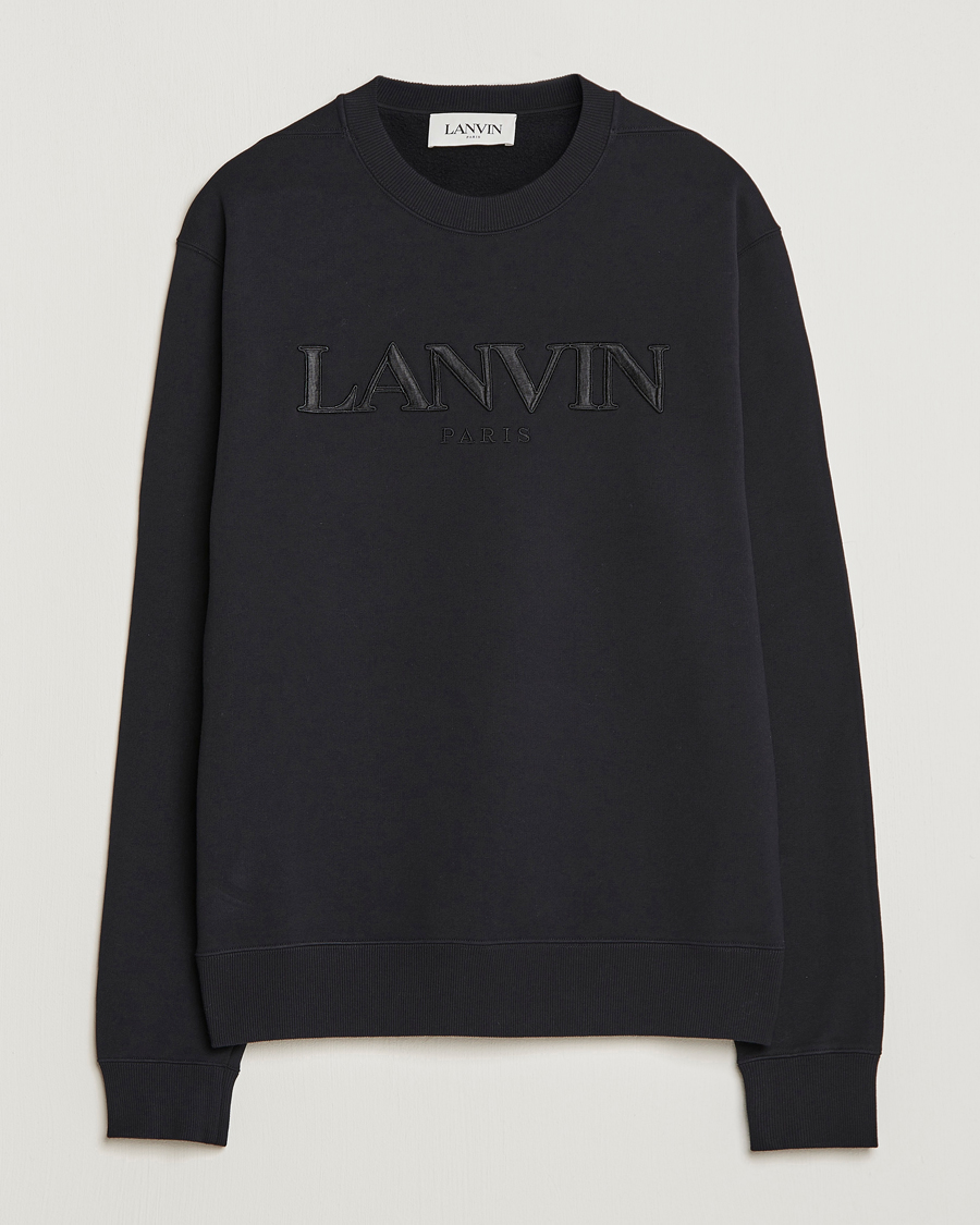 Herre | Trøjer | Lanvin | Logo Embroidered Sweatshirt Black