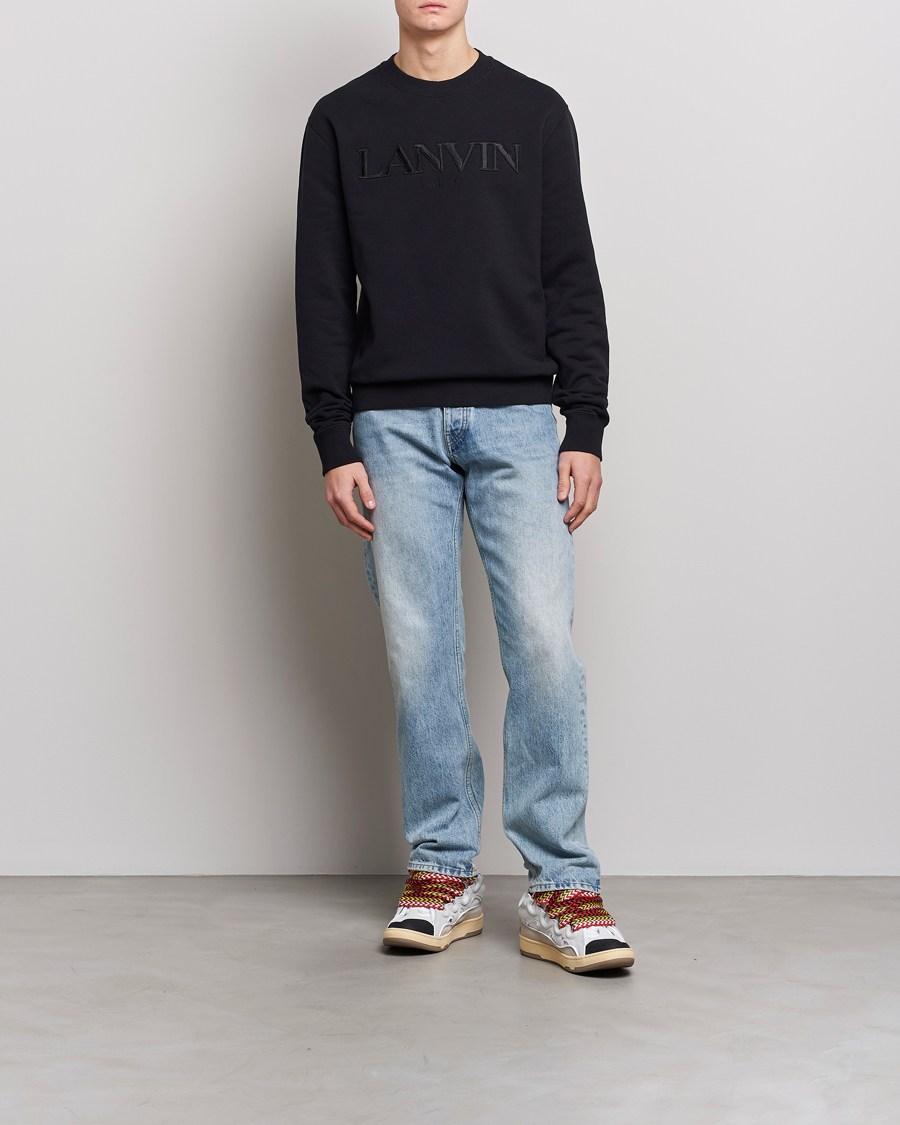 Herre | Trøjer | Lanvin | Logo Embroidered Sweatshirt Black