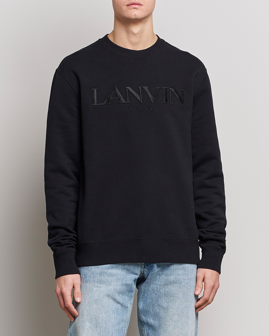Herre | Lanvin | Lanvin | Logo Embroidered Sweatshirt Black