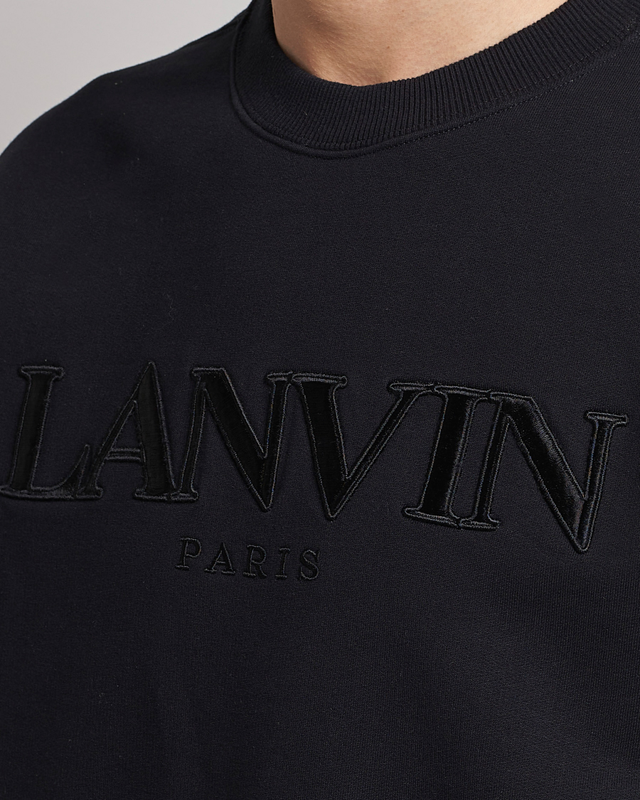 Herre | Trøjer | Lanvin | Logo Embroidered Sweatshirt Black