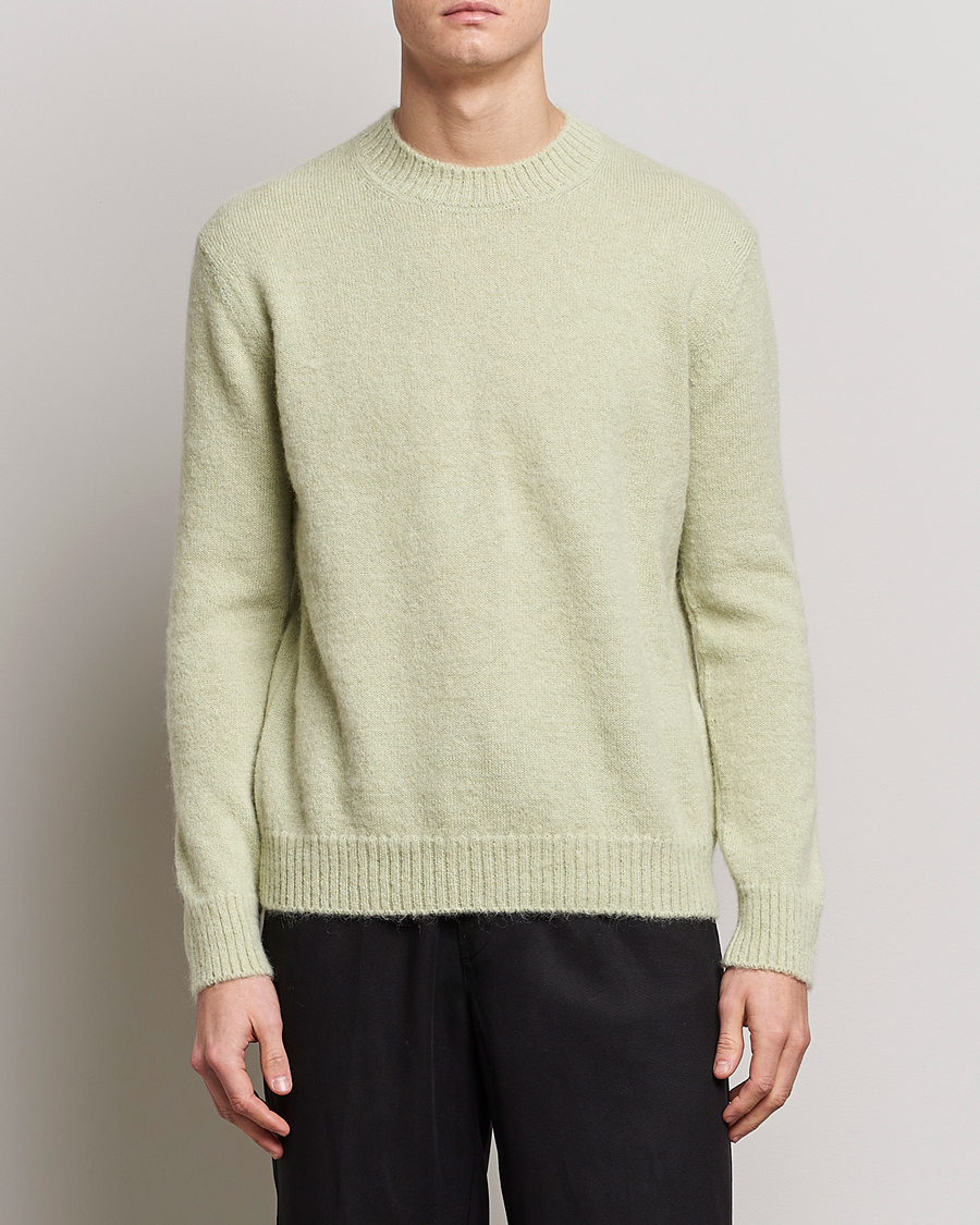 Herre | Pullovers med rund hals | Lanvin | Brushed Mohair Sweater Sage