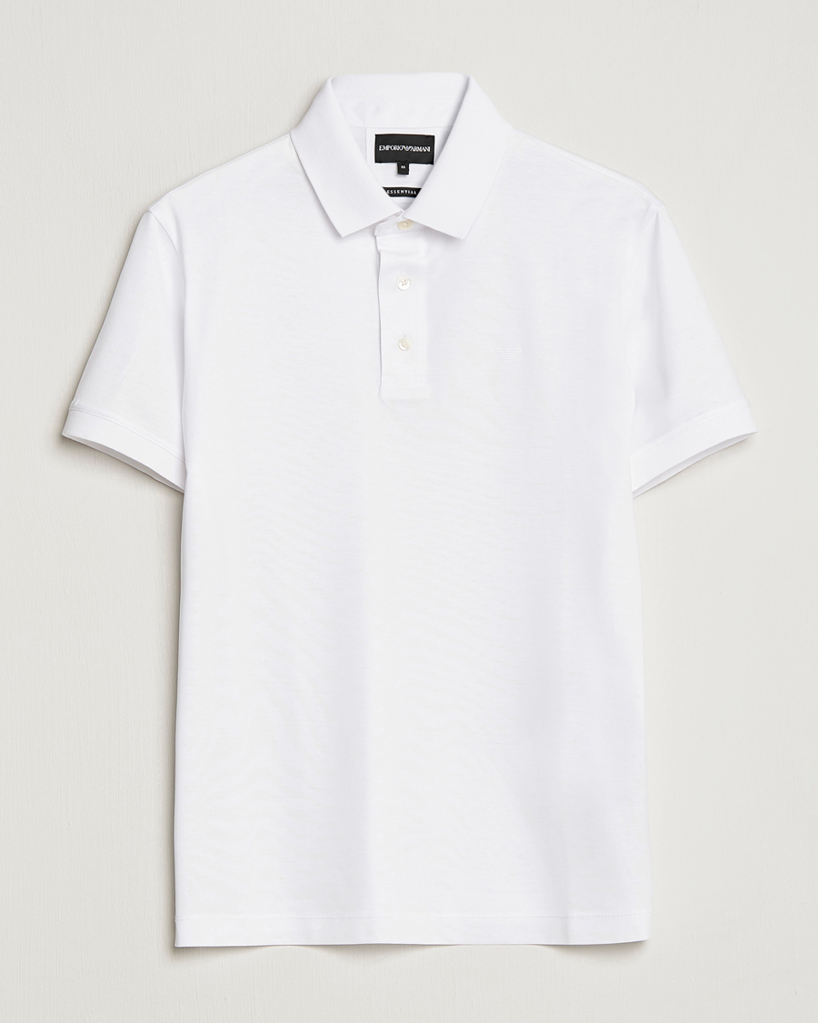 Herre | Polotrøjer | Emporio Armani | Cotton Tencel Polo White