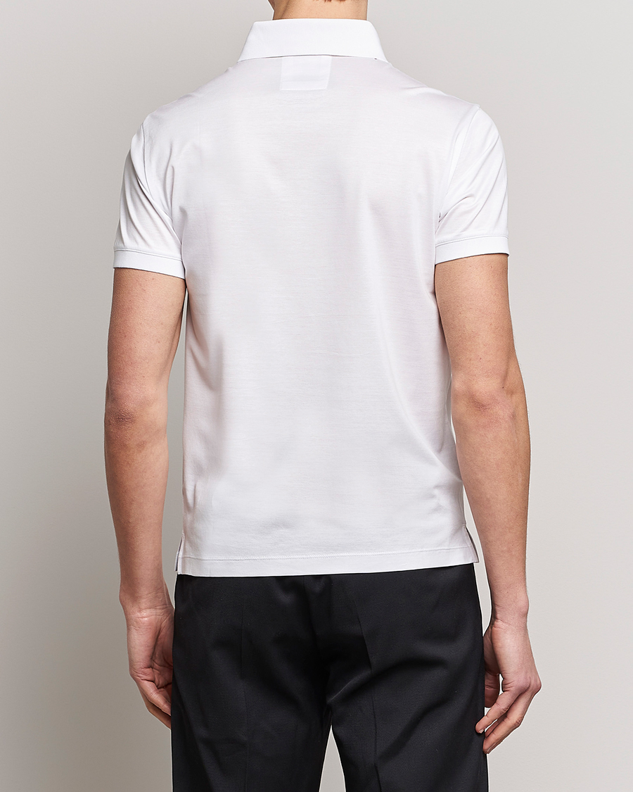 Herre | Polotrøjer | Emporio Armani | Cotton Tencel Polo White