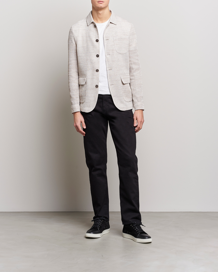 Herre | Blazere & jakker | Emporio Armani | Cotton Knitted Jacket Sand
