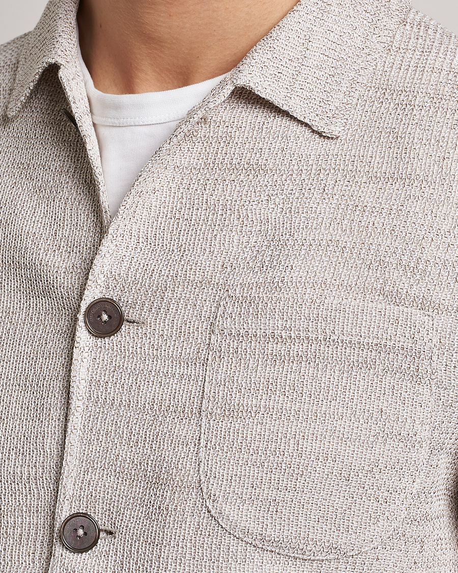Herre | Blazere & jakker | Emporio Armani | Cotton Knitted Jacket Sand