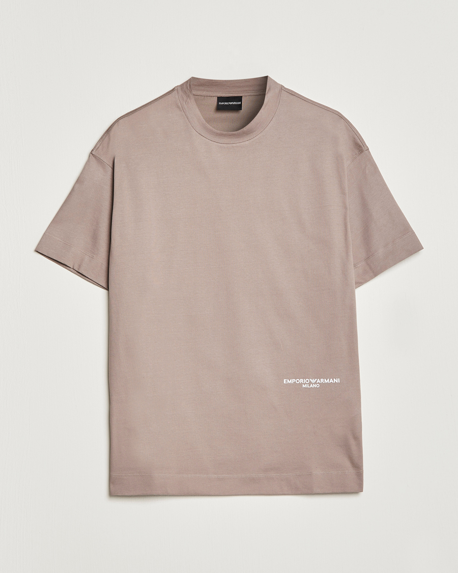 Rouse Plante træer Rykke Emporio Armani Cotton T-Shirt Beige - CareOfCarl.dk