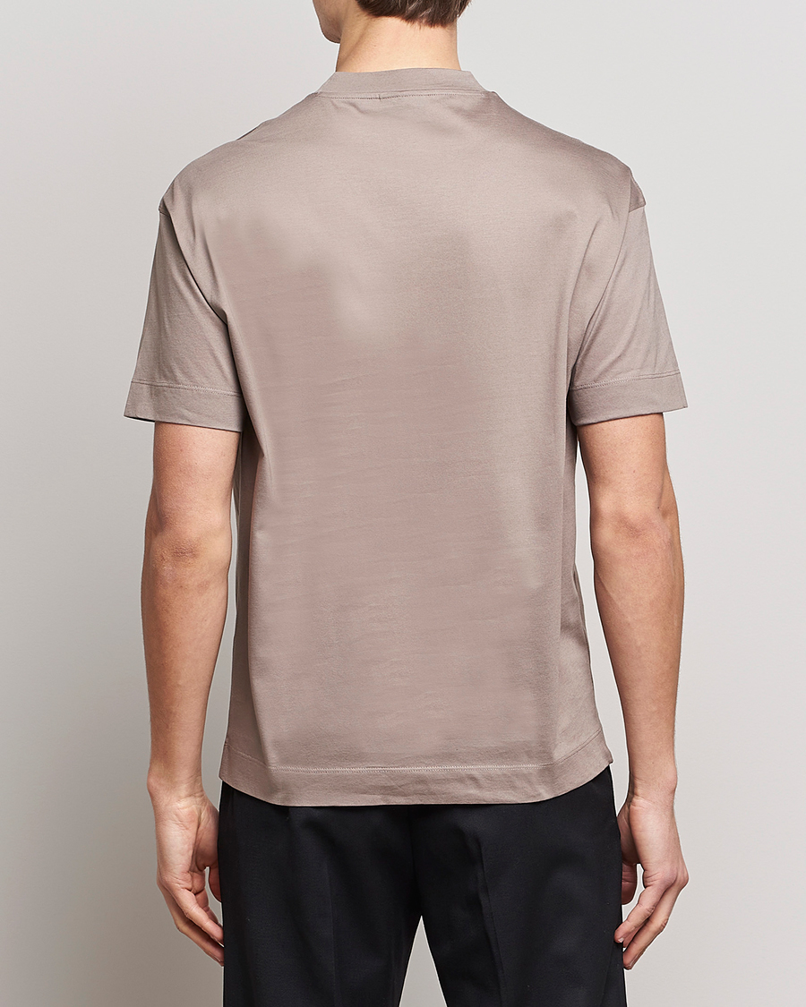 Herre | T-Shirts | Emporio Armani | Cotton T-Shirt Beige