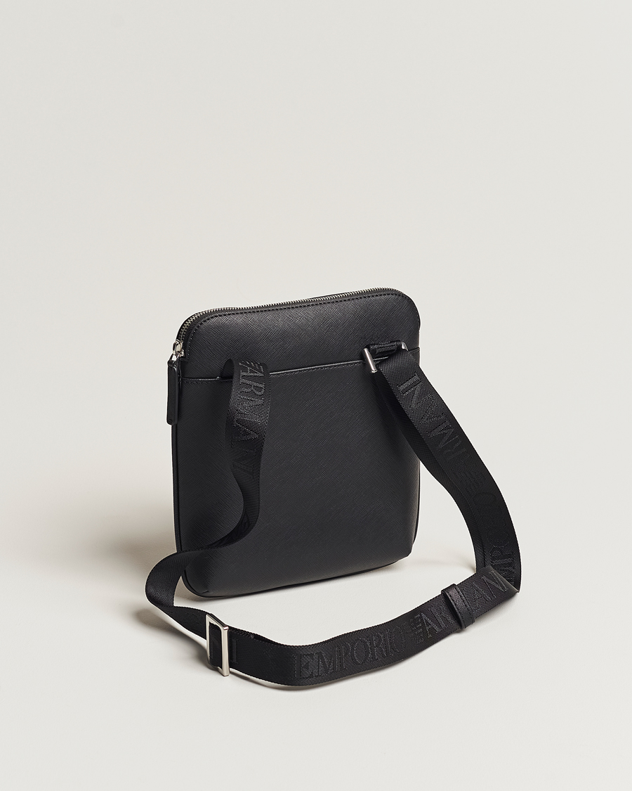 Armani Leather Messeager Bag Black CareOfCarl.dk