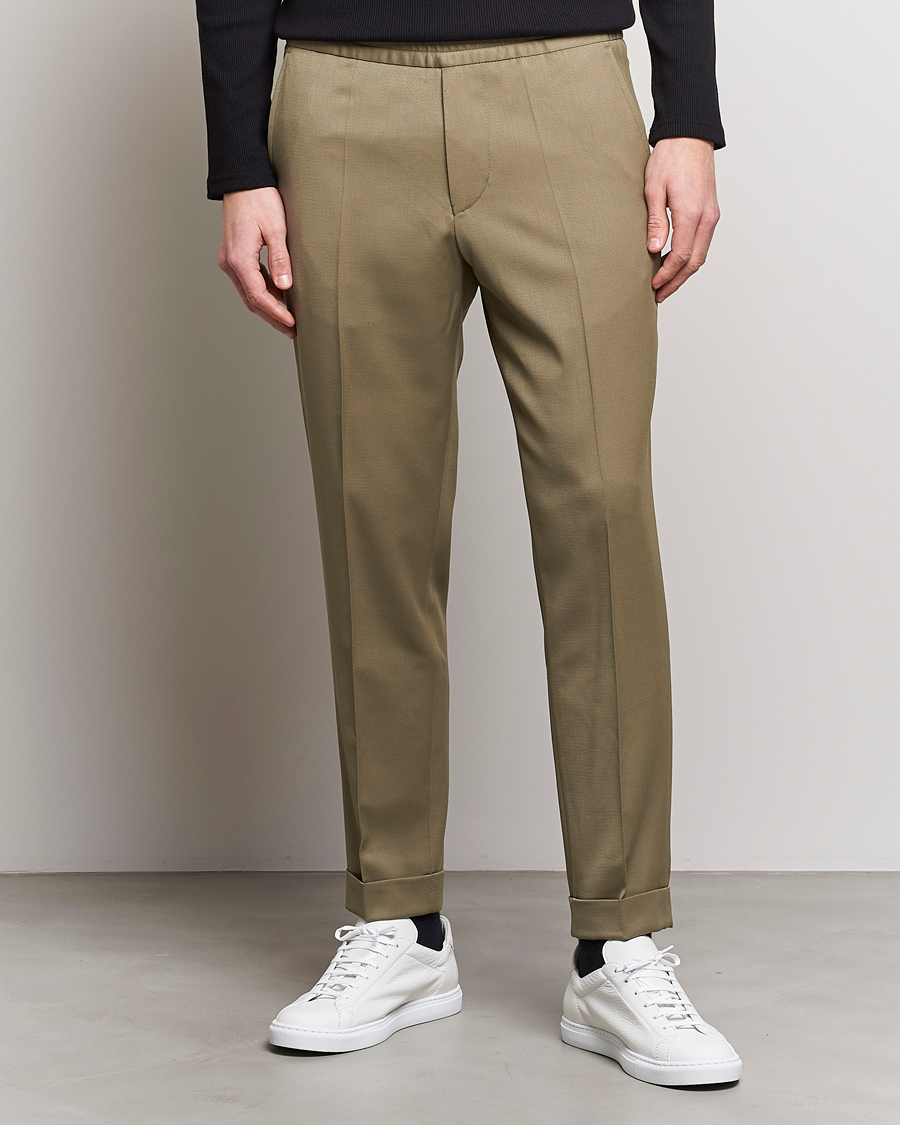 K Terry Cropped Trousers Khaki -