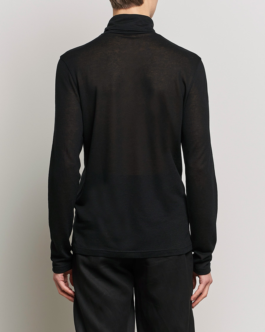 Herre | Trøjer | Filippa K | Jersey Lyocell Turtleneck Black