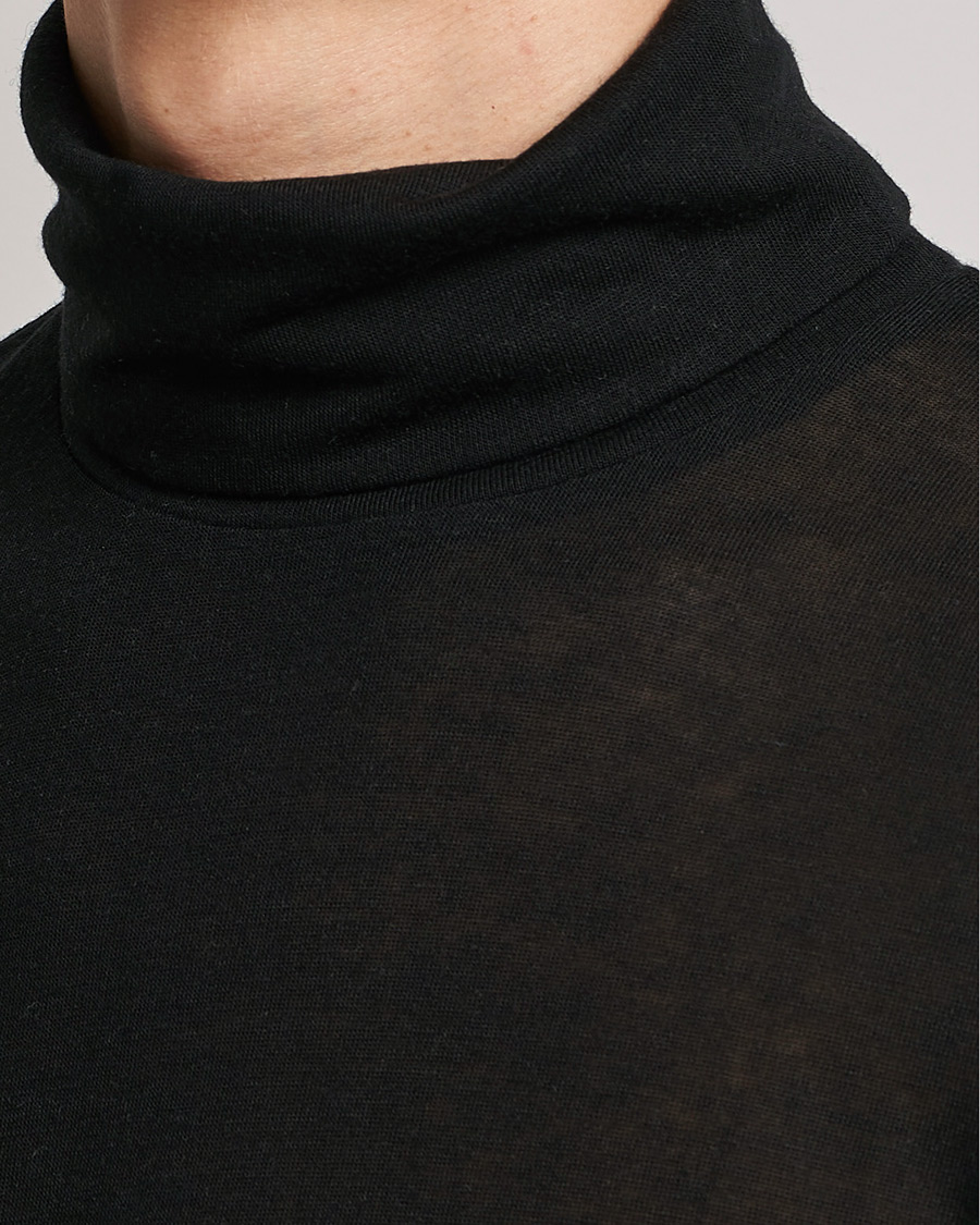 Herre | Trøjer | Filippa K | Jersey Lyocell Turtleneck Black