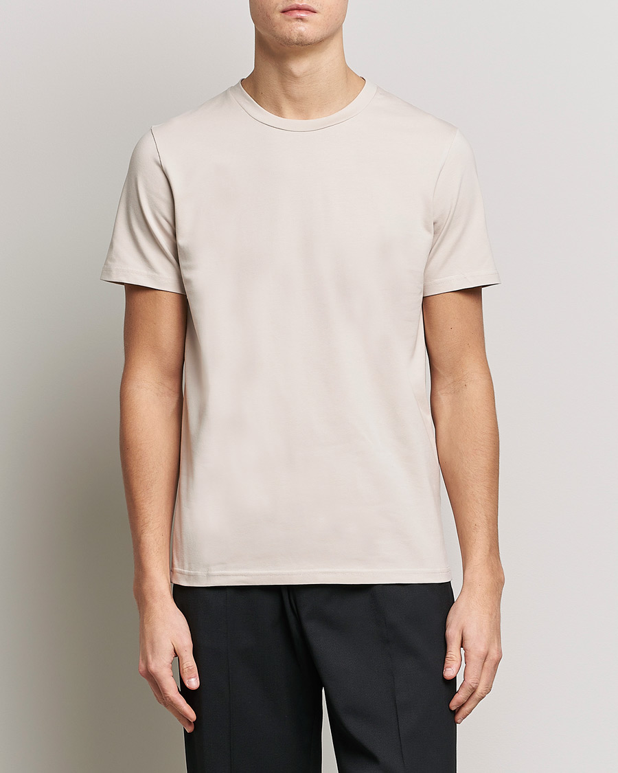 Herre | T-Shirts | Filippa K | Stretch Cotton Tee Sand