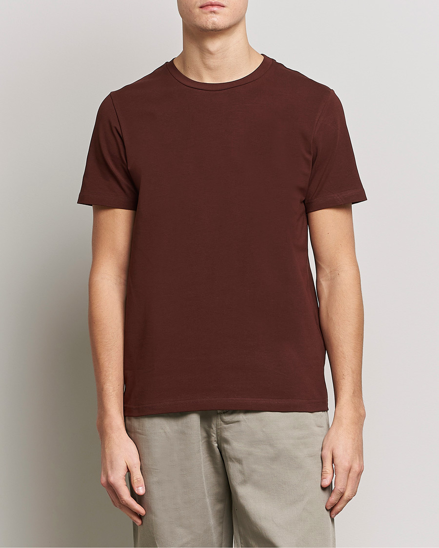 Herre | T-Shirts | Filippa K | Stretch Cotton Tee Brown
