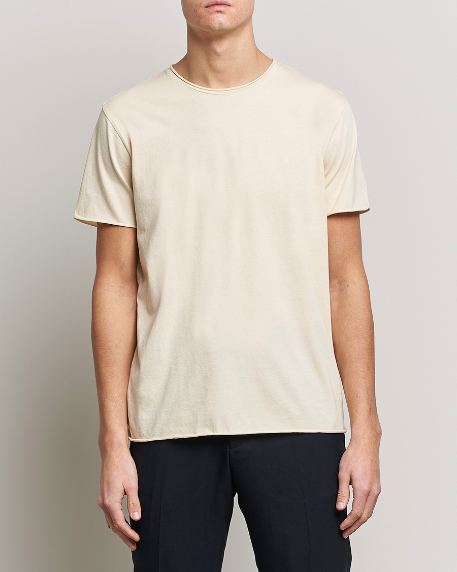 Herre | T-Shirts | Filippa K | Roll Neck Tee Vanilla