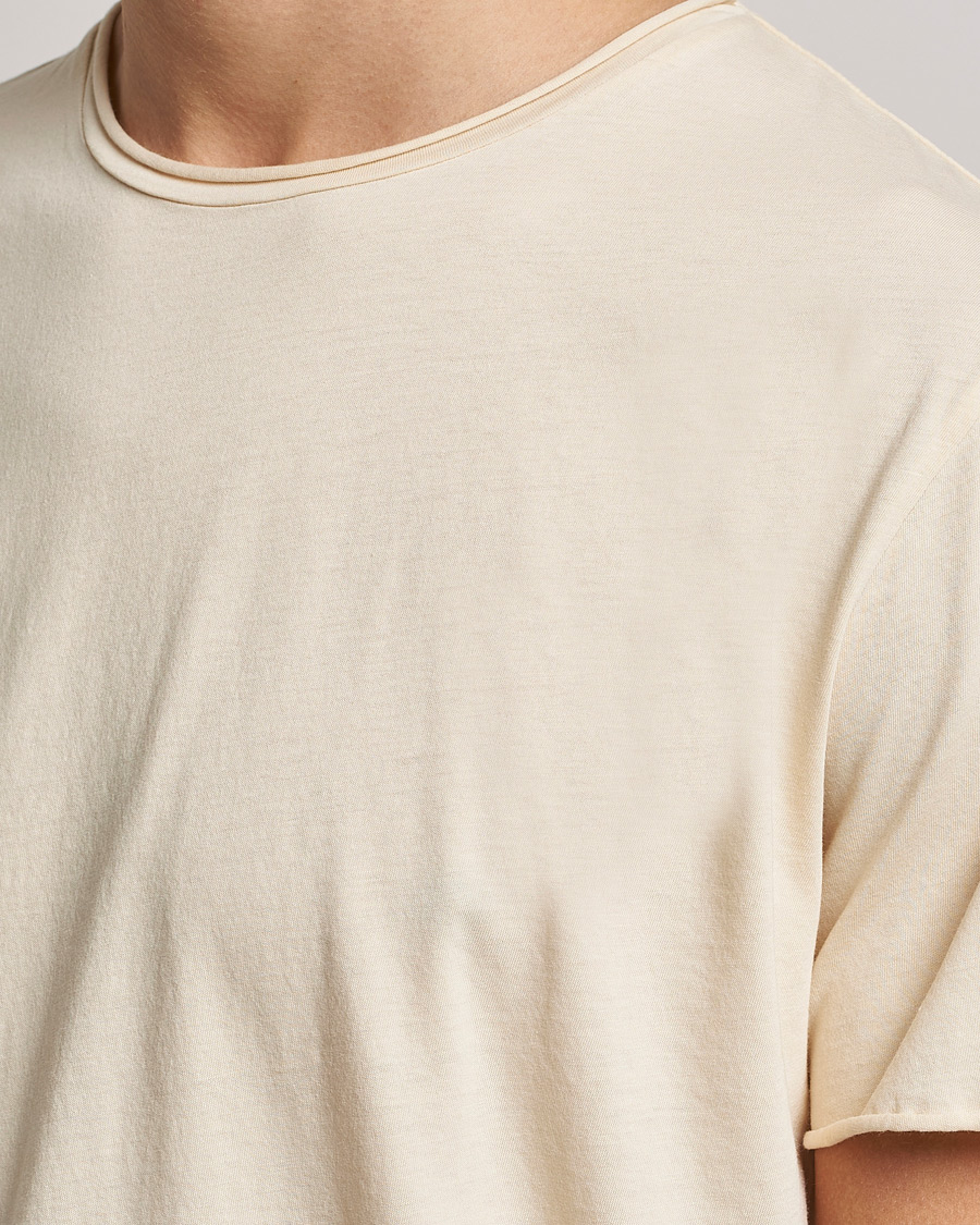 Herre | T-Shirts | Filippa K | Roll Neck Tee Vanilla