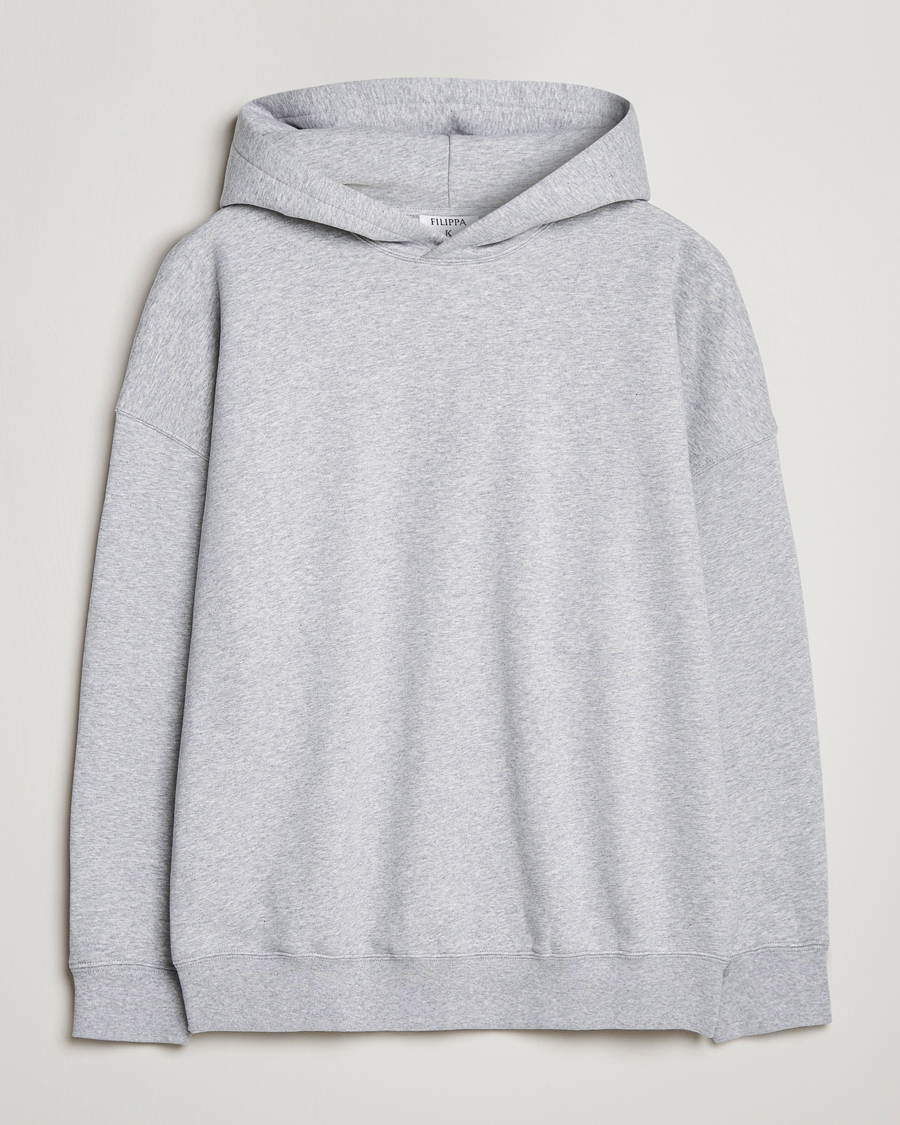 Herre | Trøjer | Filippa K | Hoodie Grey Melange