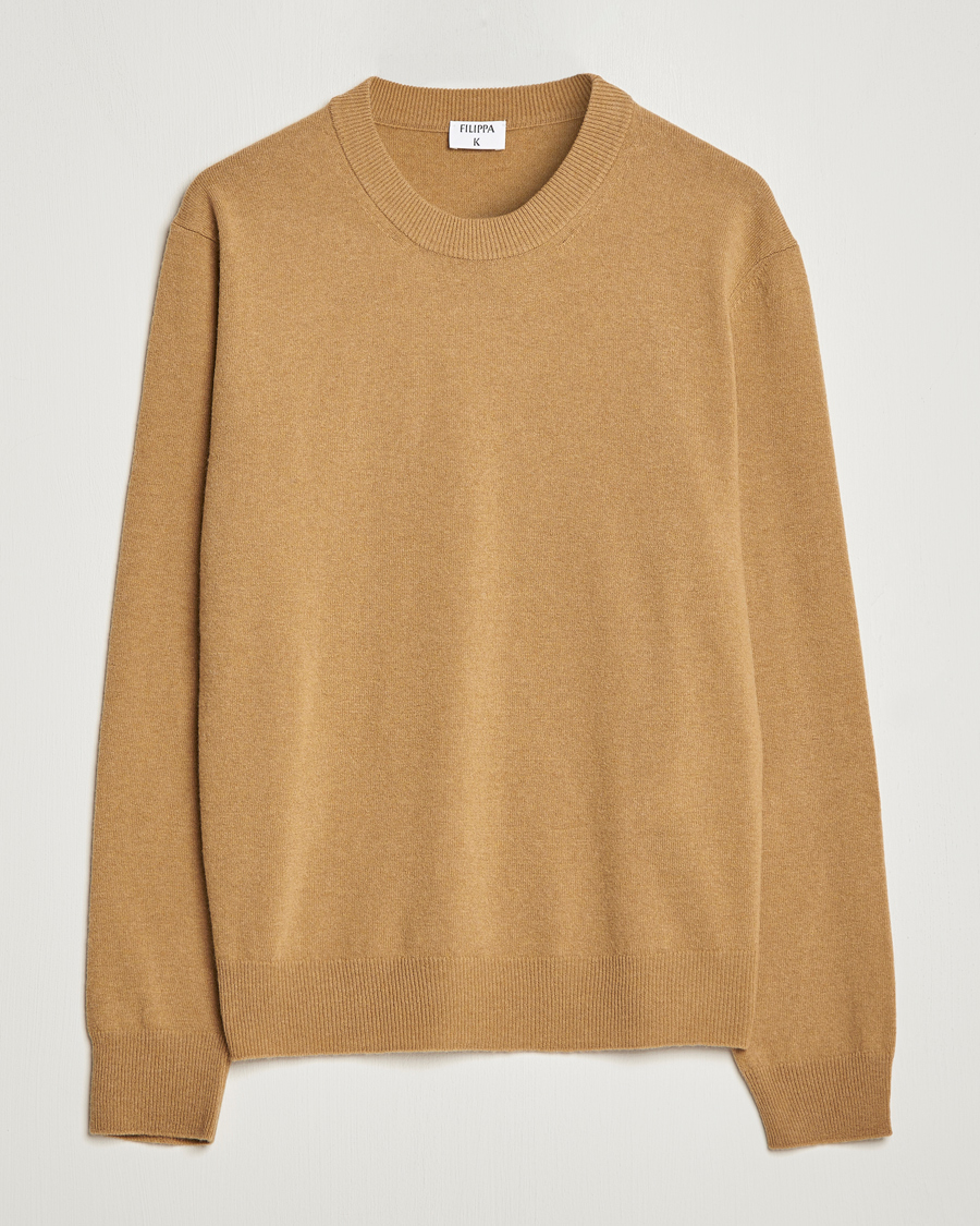 Herre | Trøjer | Filippa K | Relaxed Wool Sweater Butterscotch