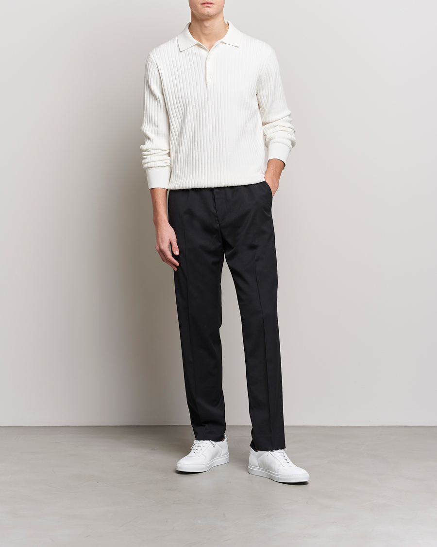 Herre | Trøjer | Filippa K | Knitted Polo Shirt White