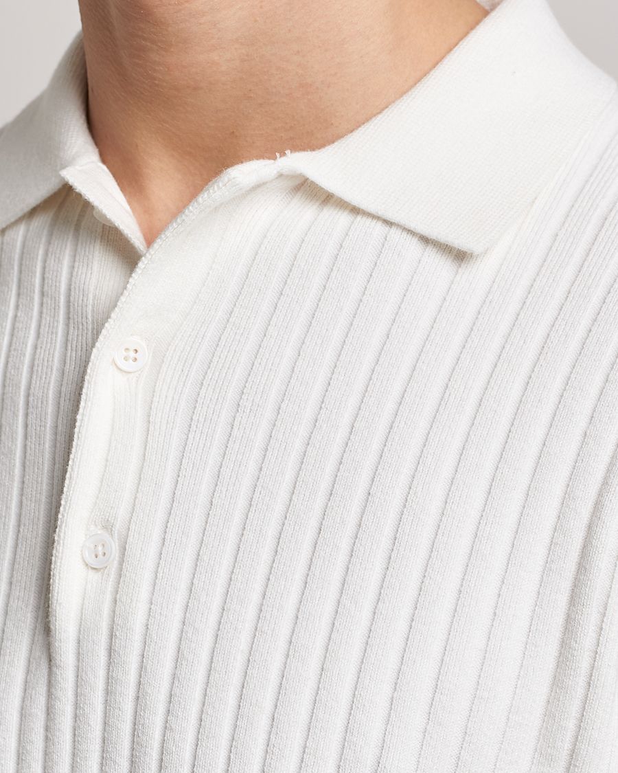 Herre | Trøjer | Filippa K | Knitted Polo Shirt White