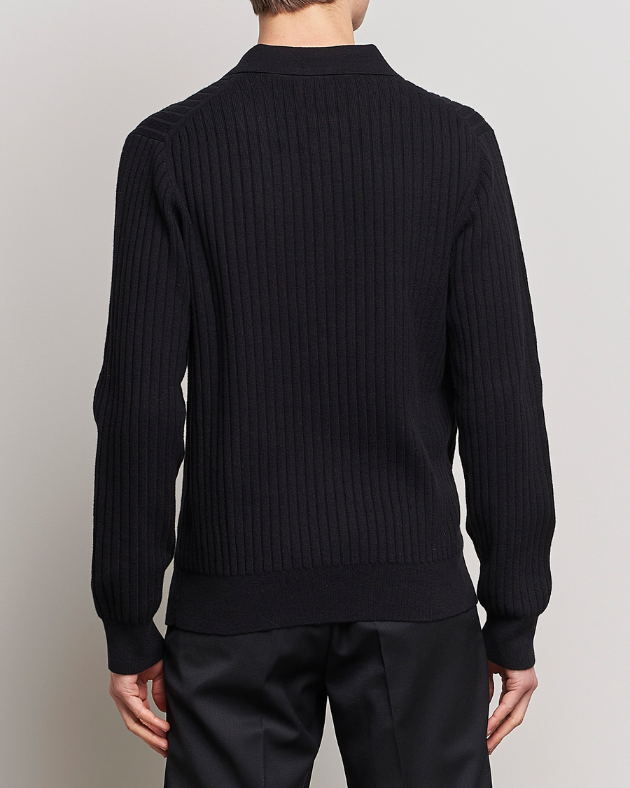 Herre | Trøjer | Filippa K | Knitted Polo Shirt Black