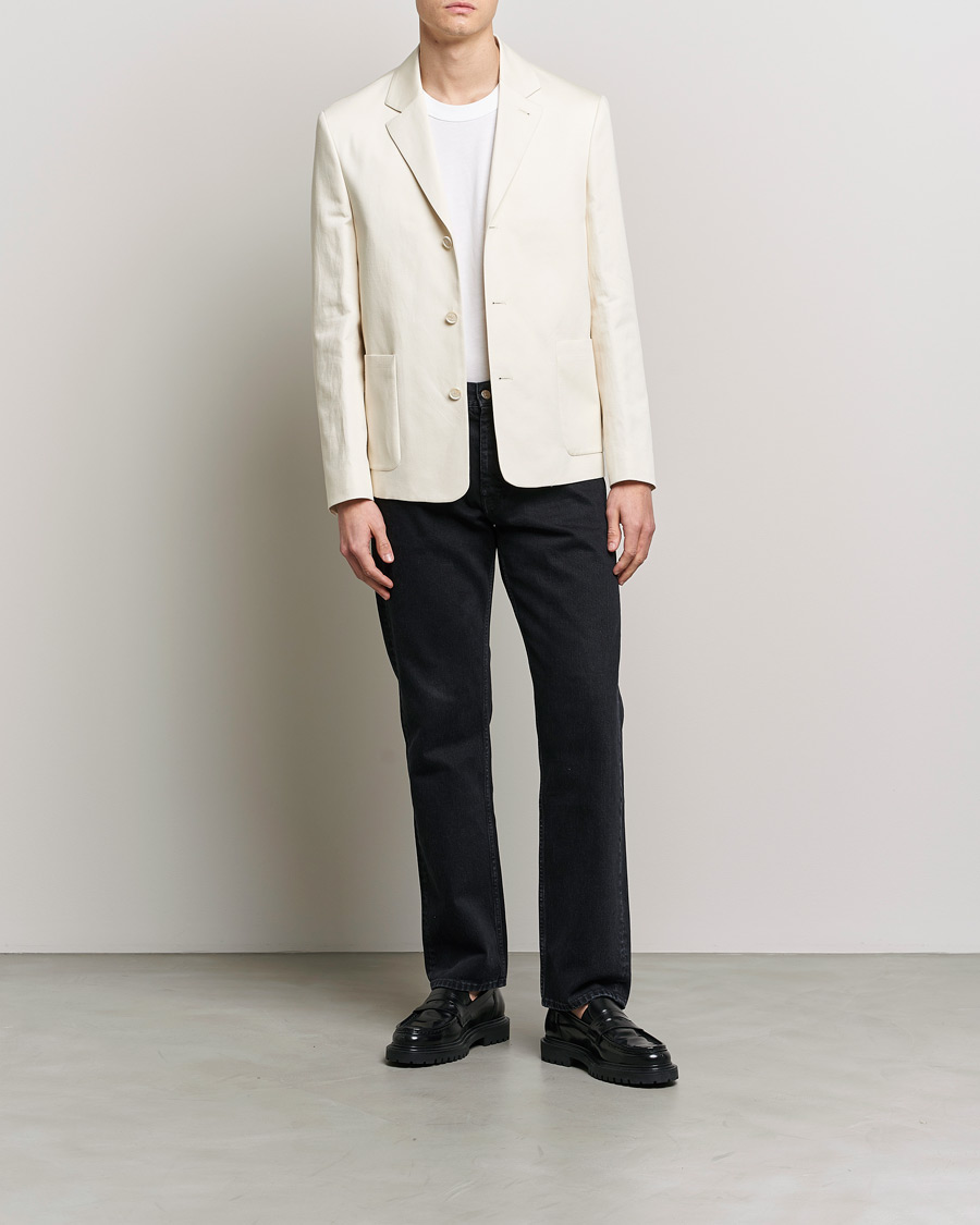 Herre | Blazere & jakker | Filippa K | Cotton Linen Blazer Bone White