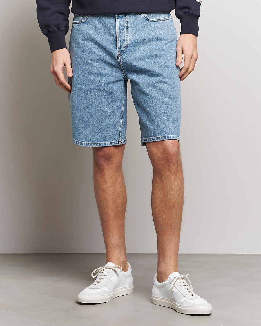 Herre | Shorts | Filippa K | Bermuda Denim Shorts Allover Stone