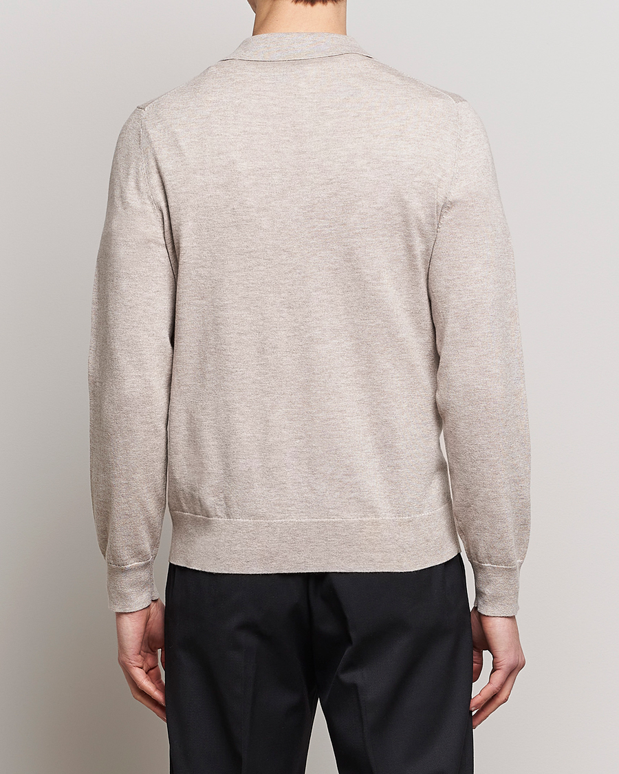 Herre | Trøjer | Filippa K | Knitted Polo Shirt Beige Melange