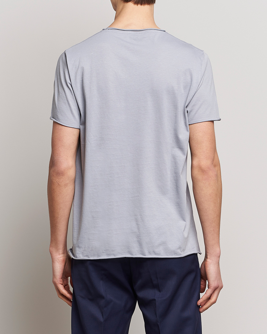 Herre | T-Shirts | Filippa K | Roll Neck Crew Neck Tee Fog Blue