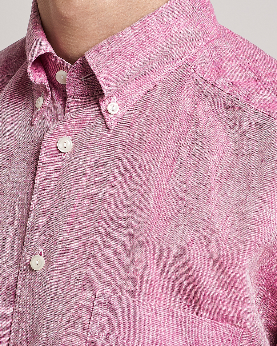 Herre | Skjorter | Eton | Slim Fit Linen Shirt Pink