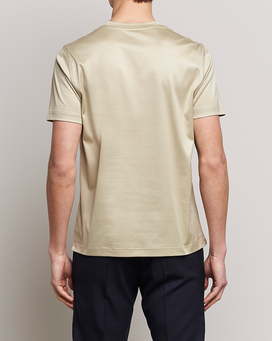 Herre | T-Shirts | Eton | Filo Di Scozia T-Shirt Light Brown