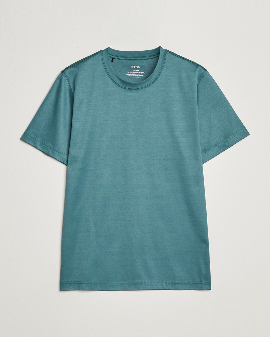 Herre | T-Shirts | Eton | Filo Di Scozia T-Shirt Green