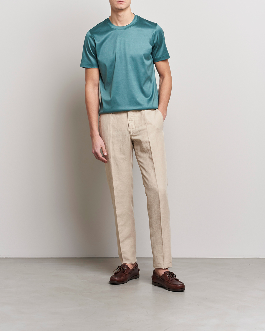 Herre | T-Shirts | Eton | Filo Di Scozia T-Shirt Green