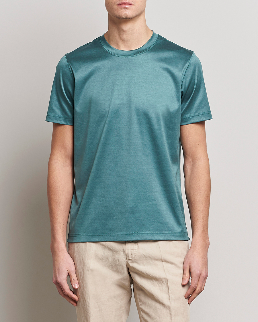 Herre | T-Shirts | Eton | Filo Di Scozia T-Shirt Green