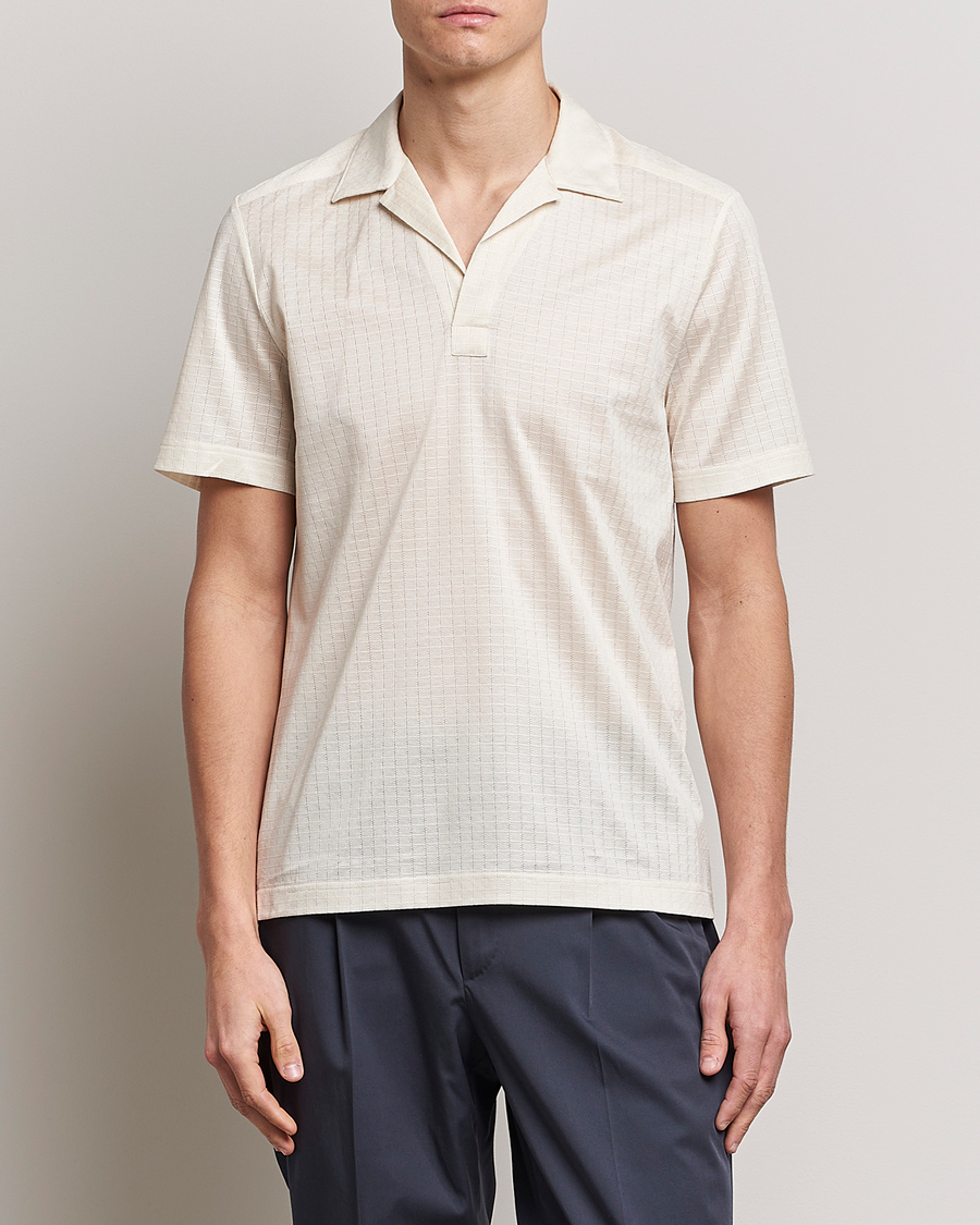 Herre |  | Eton | Filo Di Scozia Open Collor Shirt White