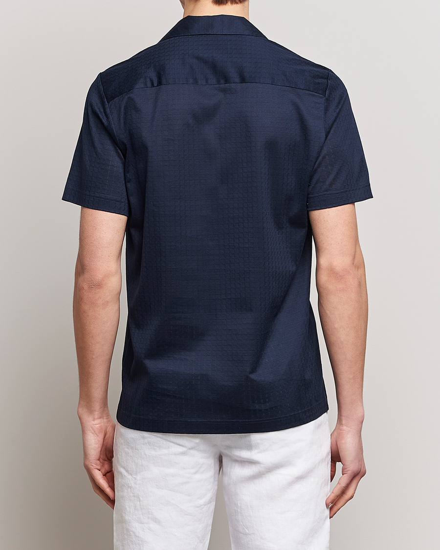 Herre | Polotrøjer | Eton | Filo Di Scozia Open Collor Shirt Navy Blue