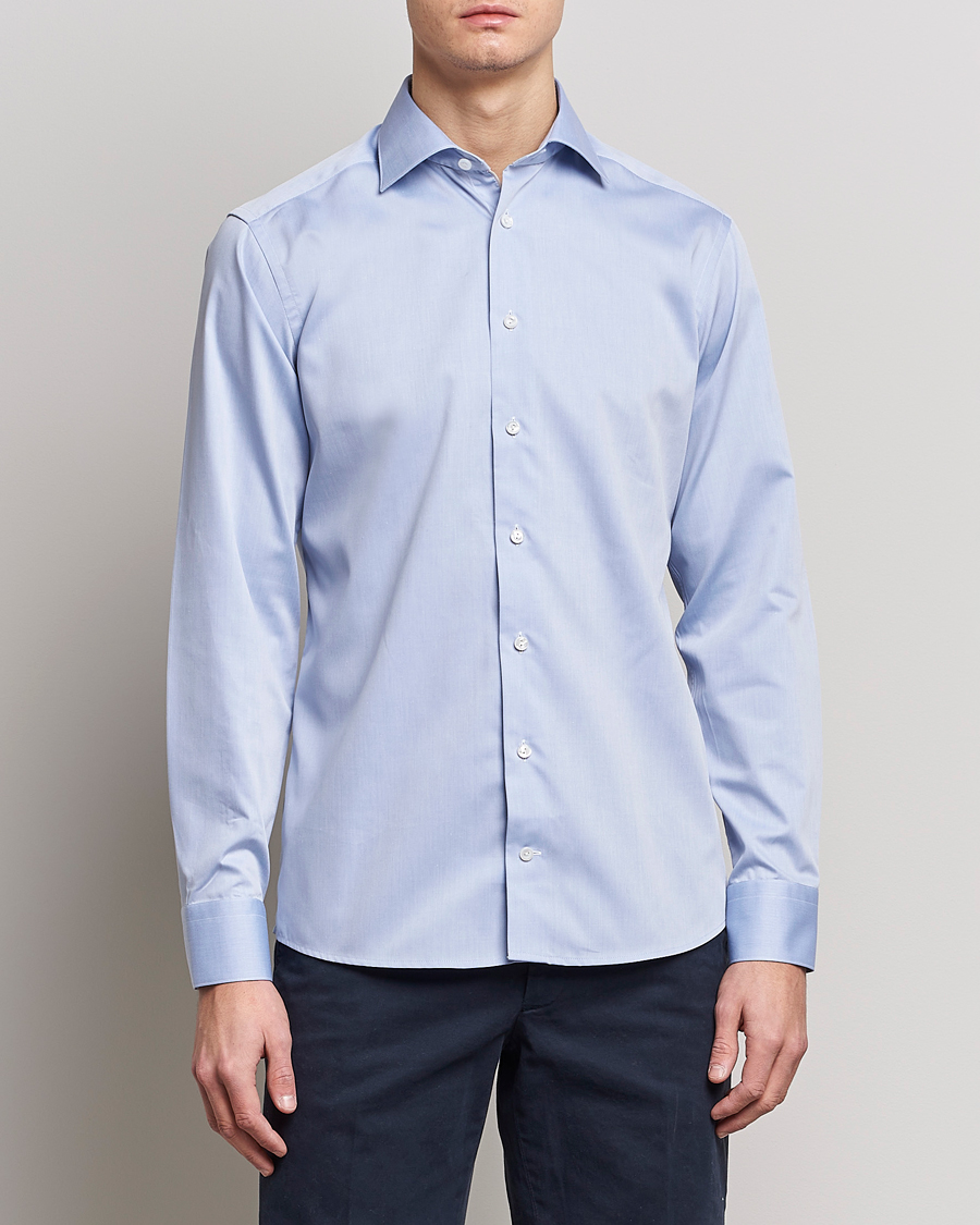 Herre | Formelle skjorter | Eton | Fine Pique Shirt Light blue