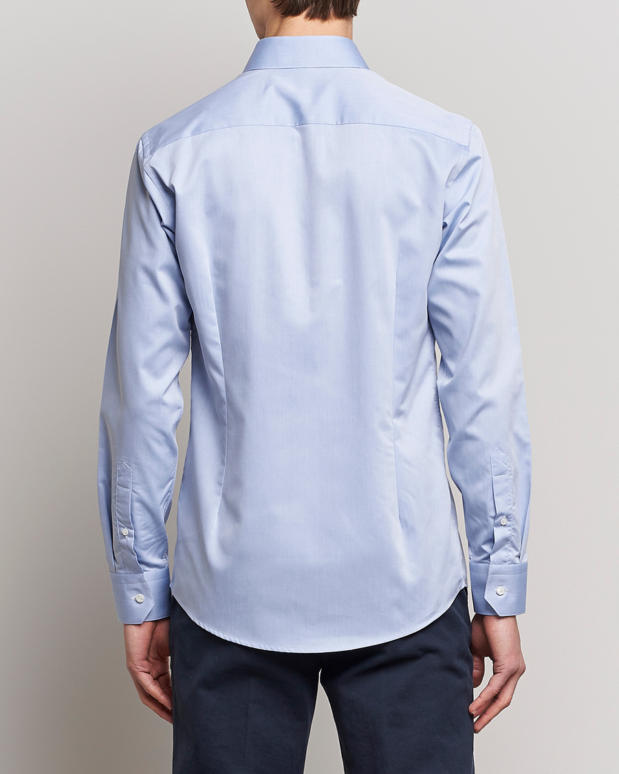 Herre | Skjorter | Eton | Fine Pique Shirt Light blue