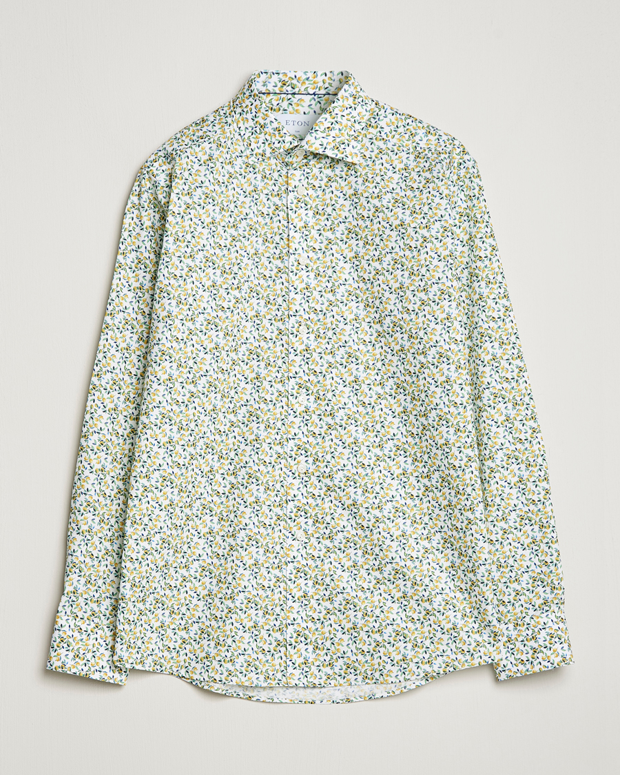 Herre | Skjorter | Eton | Signature Twill Slim Fit Shirt Lemon Print