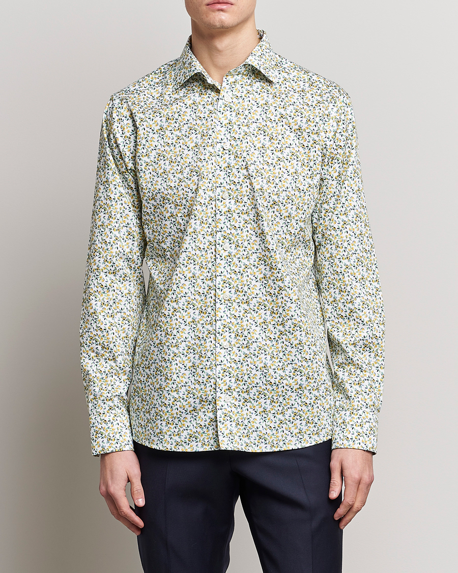 Herre | Skjorter | Eton | Signature Twill Slim Fit Shirt Lemon Print