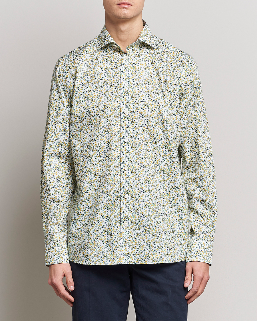Herre | Skjorter | Eton | Signature Twill Contemporary Fit Shirt Lemon Print