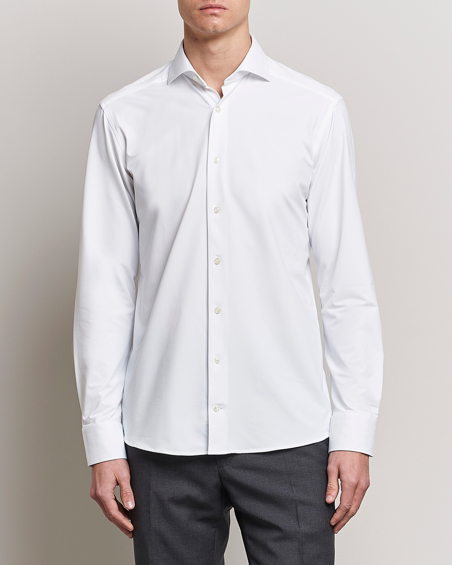 Herre | Skjorter | Eton | Slim Fit Four Way Stretch Shirt White