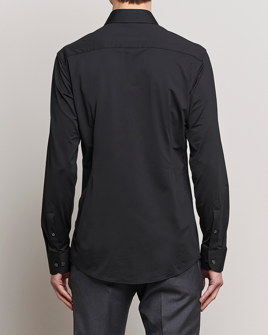 Herre | Skjorter | Eton | Slim Fit Four Way Stretch Shirt Black